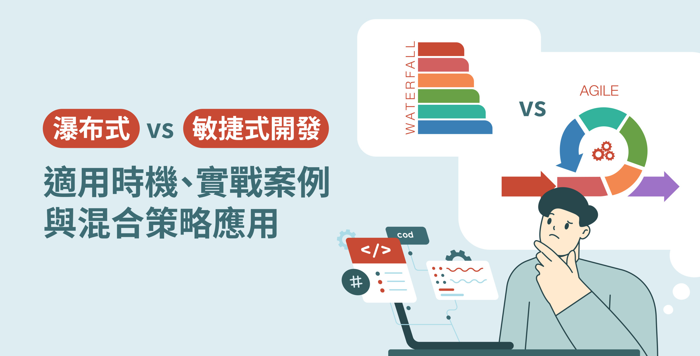 瀑布式 vs 敏捷式開發：適用時機、實戰案例與混合策略應用